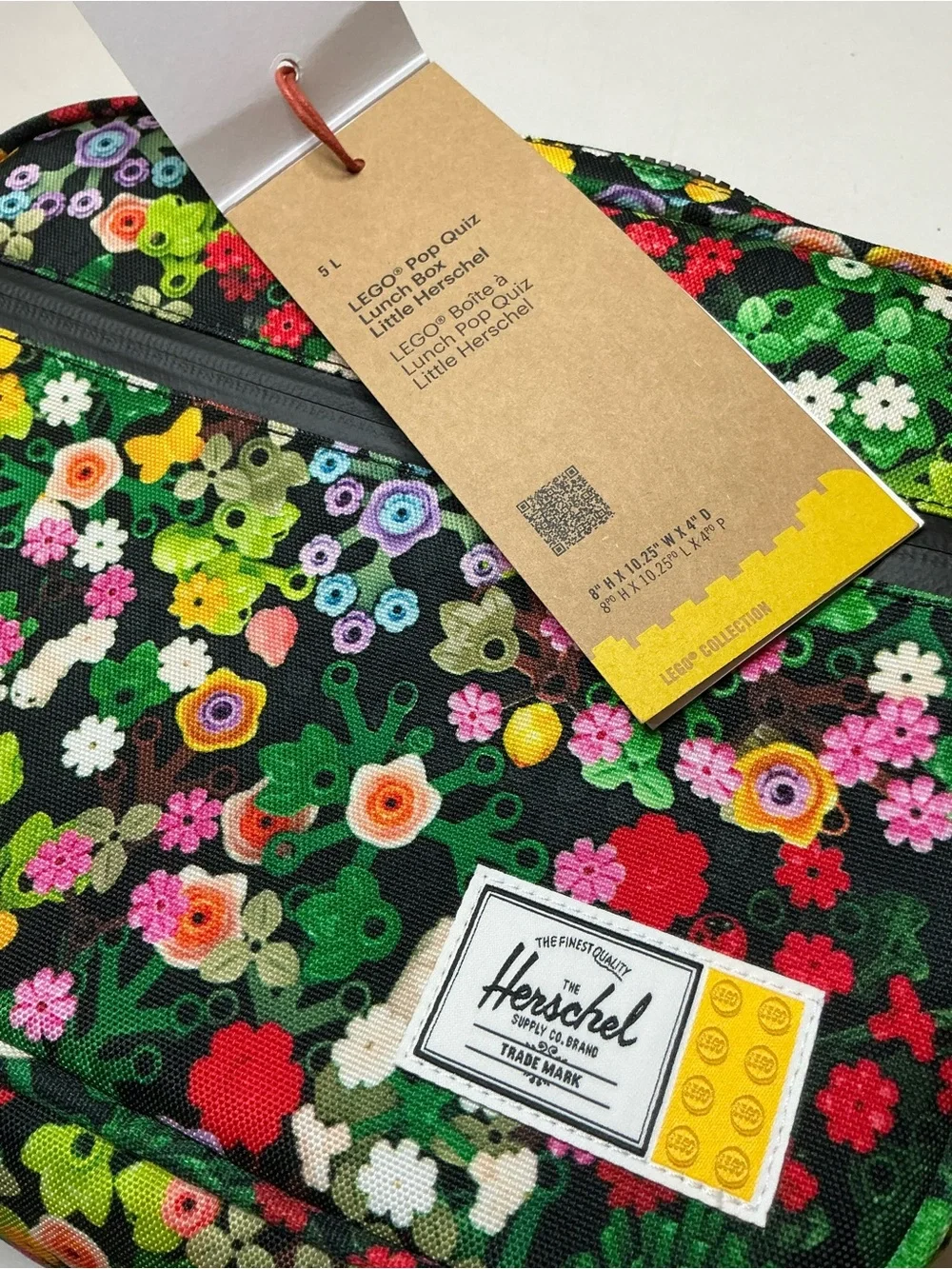 Herschel x LEGO Heritage Backpack & Matching Lunch Bag Set floral multi 15L NWT